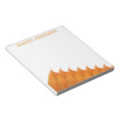 Herbstliche Botanik-Orange-Blätter Notizblock (angewinkelt)