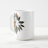 Herbstliche botanische Blattkunst Kaffeetasse (Vorderseite Links)