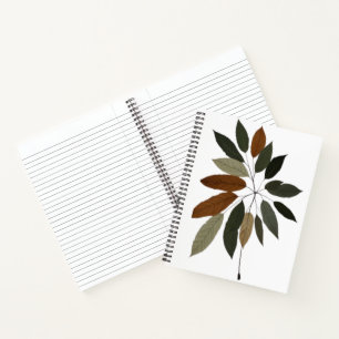 Herbstliche botanische Blattkunst  Notizblock
