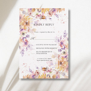 Herbstliche Botanische Gärten Romantische Hochzeit RSVP Karte