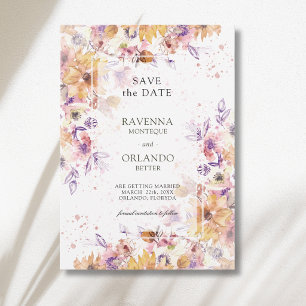 Herbstliche Botanische Gärten Romantische Hochzeit Save The Date