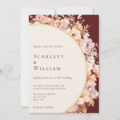 Herbstliche brasilianische Hochzeit Einladung (Vorderseite)