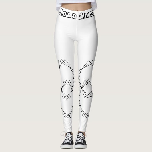Herbstliche Chic Abstract Pattern Leggings für Fra (Vorderseite)