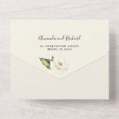 Herbstliche Chic Blumenhochzeit in einer Einladung (Rückseite)