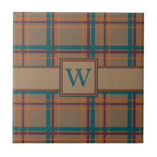 Herbstliche Chic-Plaid-Kachel Fliese