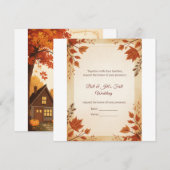 Herbstliche Cottage-Hochzeit Save The Date (Vorne/Hinten)