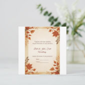 Herbstliche Cottage-Hochzeit Save The Date (Stehend Vorderseite)