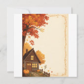 Herbstliche Cottage-Hochzeit Save The Date (Rückseite)