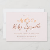 Herbstliche Dinge | Boho Erntedank Baby Shower Einladung (Vorderseite)