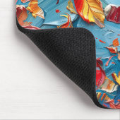 Herbstliche Drift – Abstrakte fallende Blätter Kun Mousepad (Ecke)