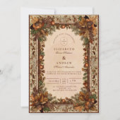 Herbstliche Eichenblatt-Hochzeit Einladung (Vorderseite)