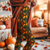 Herbstliche Eichenblätter fallen grün Leggings