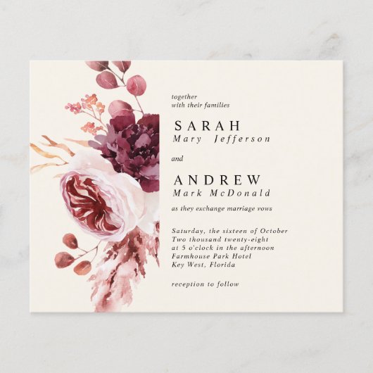 Herbstliche Einladung zur Blumenzwiebelfeier (Vorderseite)