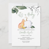 Herbstliche Einladungen für Babyduschen (Vorderseite)