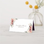 Herbstliche Elegance Platzkarte (Rückseite)