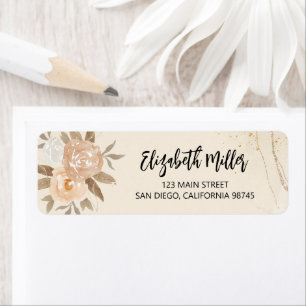 Herbstliche elegante Hochzeitsrücksendeadresse
