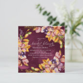 Herbstliche Eleganz Brautparty Brunch Einladung (Stehend Vorderseite)