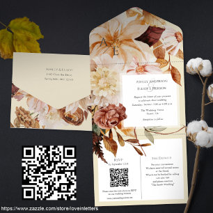 Herbstliche Eleganz, Einladung zur Hochzeit im Her