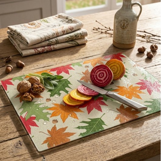 Herbstliche Eleganz Schneidebrett