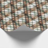 Herbstliche Erde Karo Geschenkpapier (Ecke)