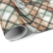 Herbstliche Erde Karo Geschenkpapier (Rolleneckpunkt)