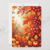 Herbstliche Ernte Blätter & Beeren Einladung | Ele (Vorderseite)