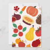 Herbstliche Erntedank - Einladung (Rückseite)