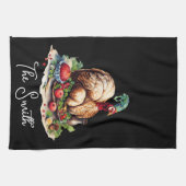 Herbstliche Erntedank Kochen Crew | Fall Holiday Geschirrtuch (Horizontal)