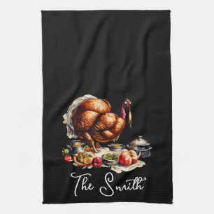 Herbstliche Erntedank Kochen Crew Fall Holiday Geschirrtuch