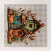 Herbstliche Fantasievogelhaus-Puzzle Puzzle (Horizontal)