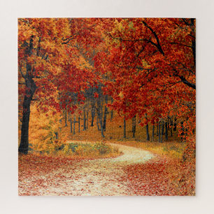 Herbstliche Farben eines Wurfkissens Puzzle
