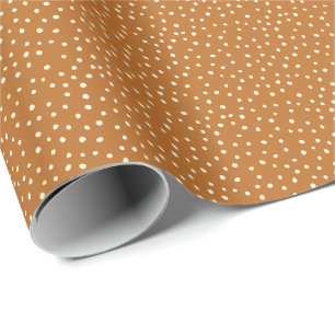 Herbstliche Farben Punkte Geschenkpapier