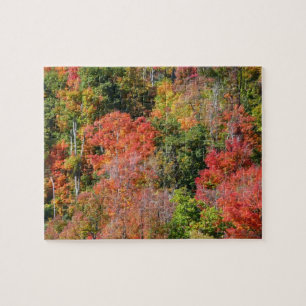 Herbstliche farbenfrohe Naturfotografie am Hang Puzzle