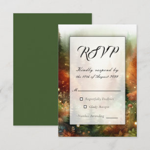Herbstliche Farbenpracht in der Hochzeit im verzau RSVP Karte