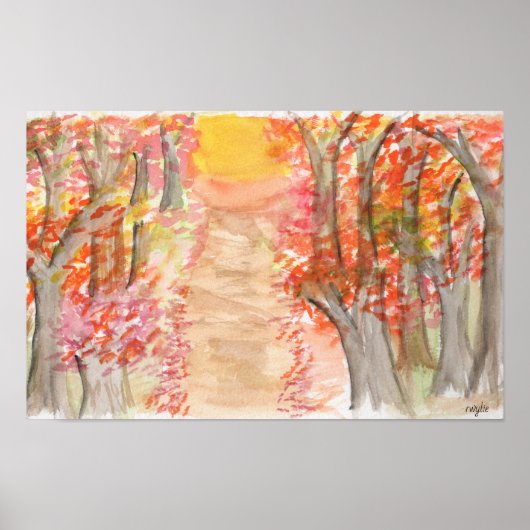 Herbstliche Farbtöne Poster (Vorne)