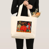 Herbstliche Festtafel Jumbo Stoffbeutel (Vorderseite (Produkt))