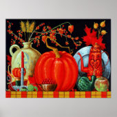 Herbstliche Festtagstisch-Druck Poster (Vorne)