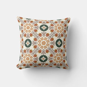 Herbstliche florale Geometrie, vintage nahtlos. Kissen