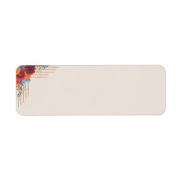 Herbstliche Florale Rücksende-Adressetikette