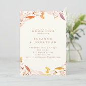 Herbstliche Florale Wasserfarbe Boho Probeessen Einladung (Stehend Vorderseite)
