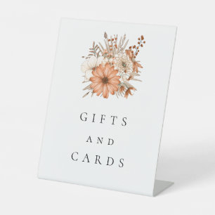 Herbstliche Florals Geschenke und Karten Hochzeit Sockelschild