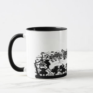 Herbstliche Freiluftvergnügen Silhouette-Illustrat Tasse