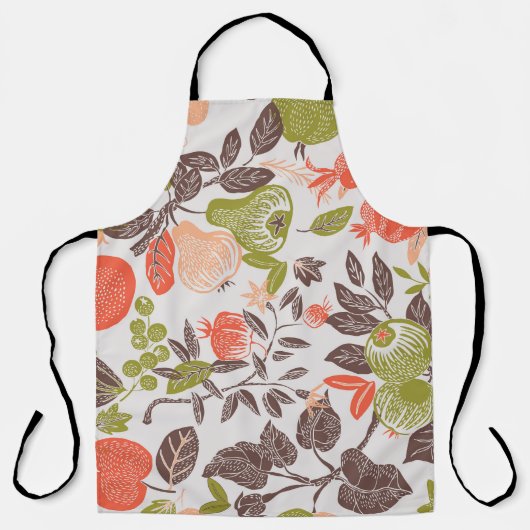 Herbstliche Früchte dekoratives Fliesendesign. Schürze (Vorderseite)