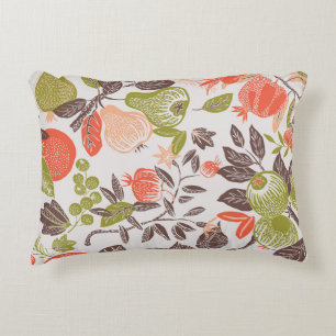 Herbstliche Früchte-Dekorfliesen-Design. Dekokissen