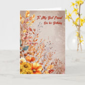 Herbstliche Geburtstagsgestaltung Karte (Gelbe Blume)