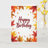 Herbstliche Geburtstagskarte Karte (Gelbe Blume)