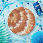 Herbstliche Gefärbte Krawatte | Erntedank Friendsg Pappteller (Party)