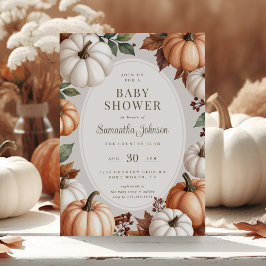 Herbstliche gemütliche Pumpkin Baby Dusche Einladu Einladung