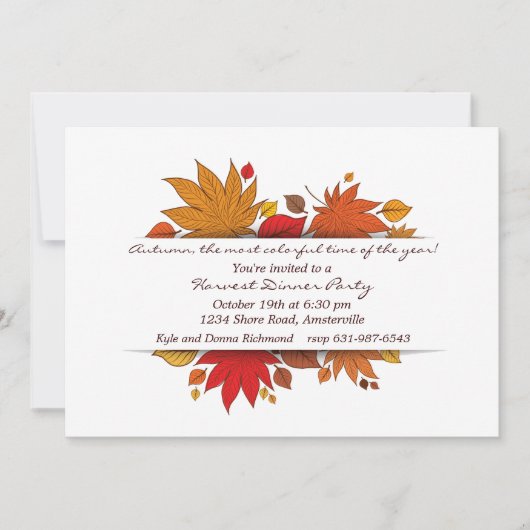 Herbstliche Geschenke Einladung (Vorderseite)