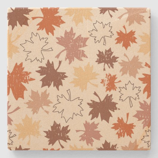 Herbstliche Gestaltung, Herbstblatt Erntedank Steinuntersetzer (Vorderseite)